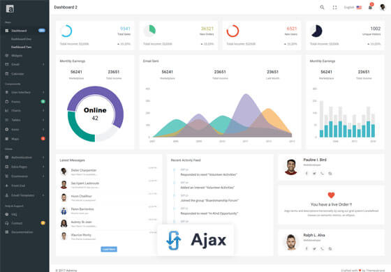 Admiria - Ajax Admin & Dashboard Template