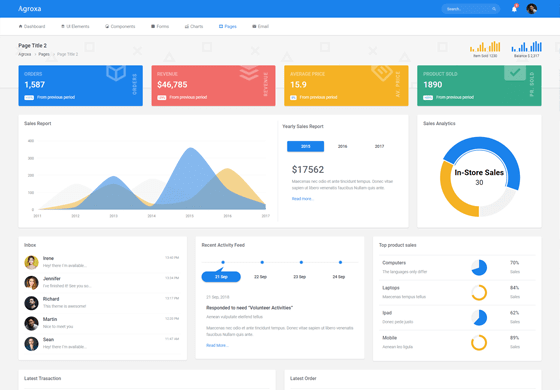 Agroxa - Material Design Admin & Dashboard Template