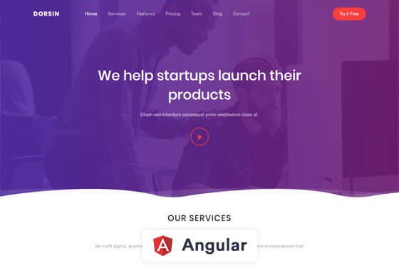 Dorsin - Angular Landing Page Template