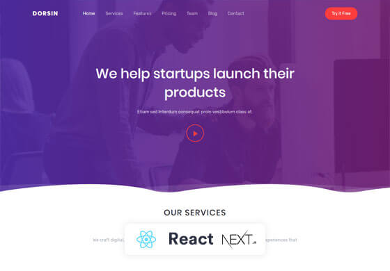 Dorsin - React Next Js Landing Page Template