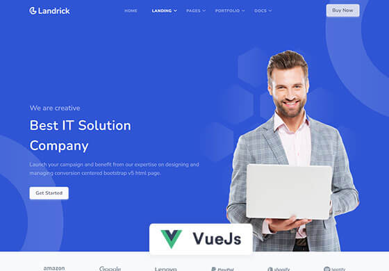 Landrick - VueJs Landing Page Template
