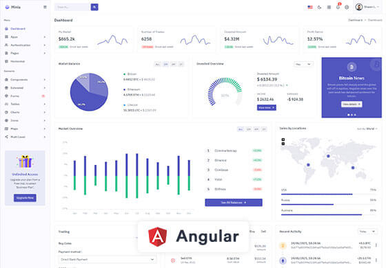 Minia - Angular Admin Dashboard Template