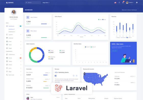 Qovex - Laravel Admin & Dashboard Template