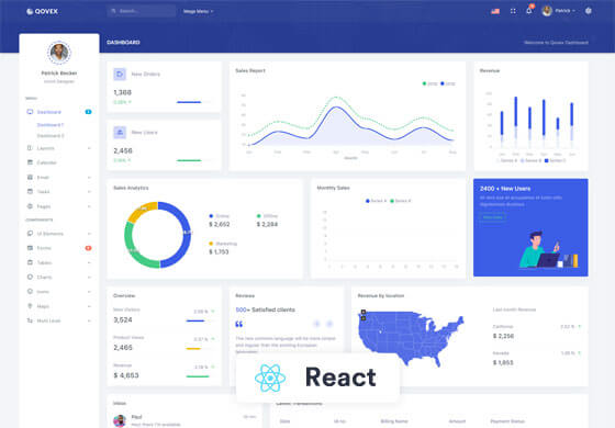 Qovex - React Js Admin & Dashboard Template