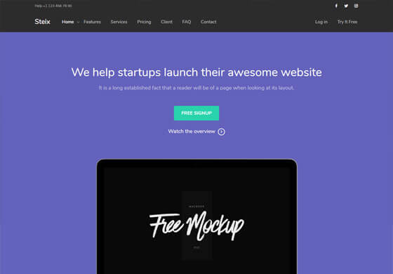 Steix - Landing Page Template
