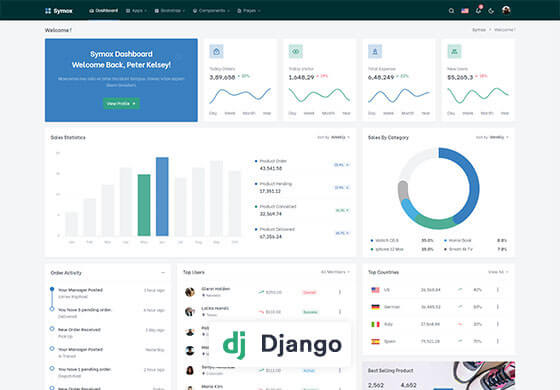 Symox - Django Admin & Dashboard Template